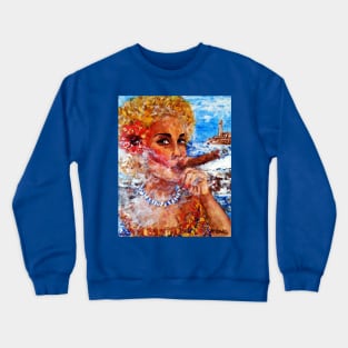 Smoking at the port Crewneck Sweatshirt